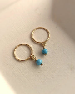 Dormeuses pierre turquoise - Peasejewelry