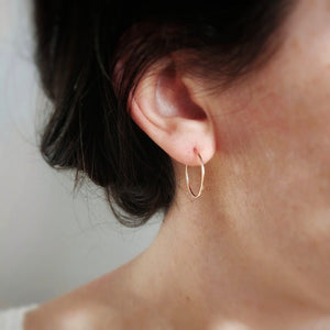 Anneaux d'oreilles 15 mm simples - Peasejewelry