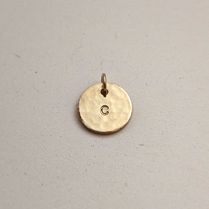 Disque martelé | Moyen (9,5 mm) - Peasejewelry