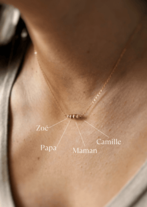 Collier familial à billes - Peasejewelry