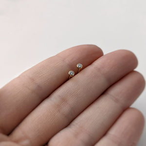 Tiny zirconia stud earrings
