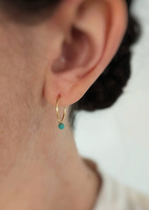 Anneaux avec billes turquoises - Peasejewelry