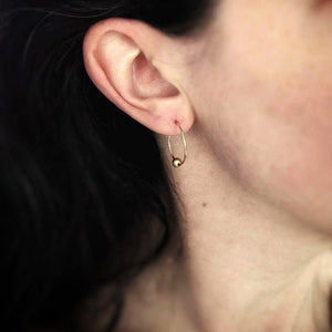 Anneaux d'oreilles à billes martelées - Peasejewelry