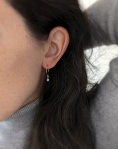 Anneaux d'oreilles avec Lace agate - Peasejewelry