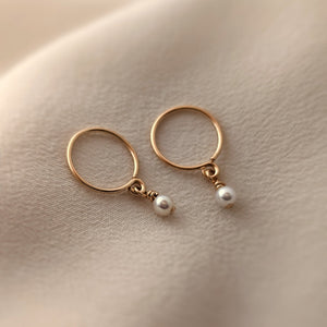 Anneaux perles rondes colorées - Peasejewelry