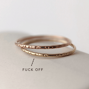Bague F*CK OFF - Peasejewelry