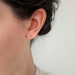 Boucles minis points argent - Peasejewelry