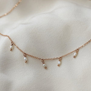 Collier cinq perles naturelles (échantillon) - Peasejewelry
