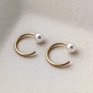 Demi-anneaux avec perles - Peasejewelry