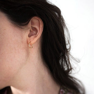 Duo point et anneaux d'oreilles torsadés - Peasejewelry